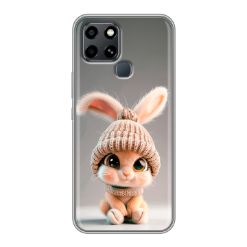 Силиконовый чехол на Infinix Smart 6 с принтом Кролик Силиконовый чехол на Infinix Smart 6 с принтом Кролик