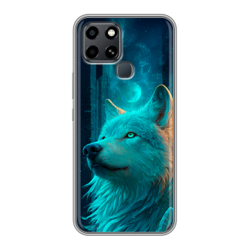 Силиконовый чехол на Infinix Smart 6 с принтом бабочки саккура
