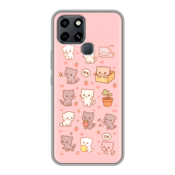 Силиконовый чехол на Infinix Smart 6 с принтом Hello Kitty Хелоу Кити