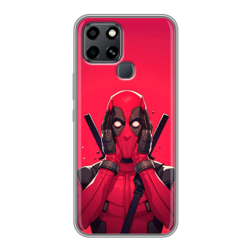 Силиконовый чехол на Infinix Smart 6 с принтом Дедпул Deadpool