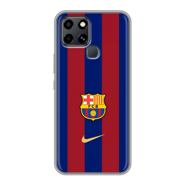 Силиконовый чехол на Infinix Smart 6 с принтом Барселона Barcelona