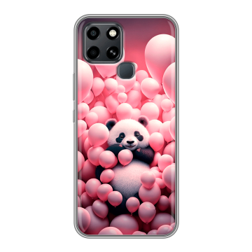 Силиконовый чехол на Infinix Smart 6 с принтом Панда