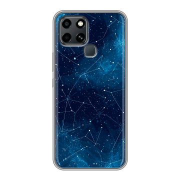 Силиконовый чехол на Infinix Smart 6 с принтом Космос звезды