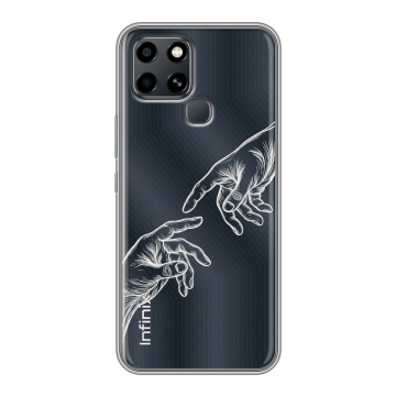 Силиконовый чехол на Infinix Smart 6 с принтом Сотворение мира