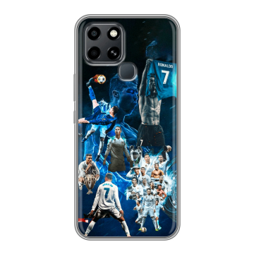 Силиконовый чехол на Infinix Smart 6 с принтом Реал Роналдо Силиконовый чехол на Infinix Smart 6 с принтом Реал Роналдо