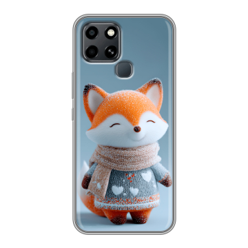 Силиконовый чехол на Infinix Smart 6 с принтом Лиса