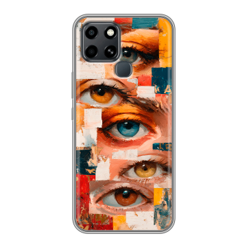 Силиконовый чехол на Infinix Smart 6 с принтом Модный принт