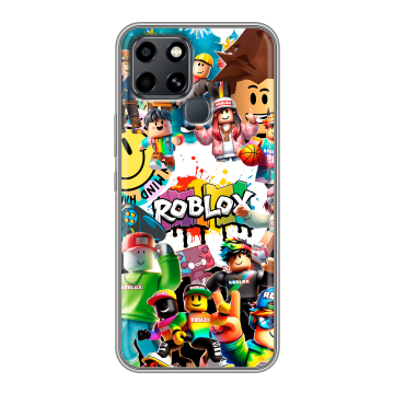 Силиконовый чехол на Infinix Smart 6 с принтом Roblox Роблокс Силиконовый чехол на Infinix Smart 6 с принтом Roblox Роблокс