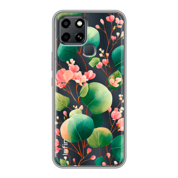 Силиконовый чехол на Infinix Smart 6 с принтом женский