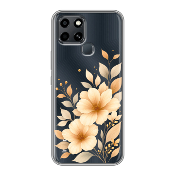 Силиконовый чехол на Infinix Smart 6 с принтом для девушки