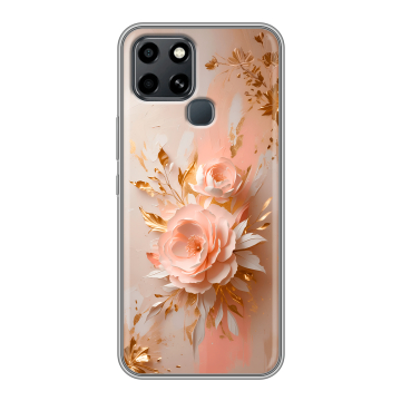 Силиконовый чехол на Infinix Smart 6 с принтом женский