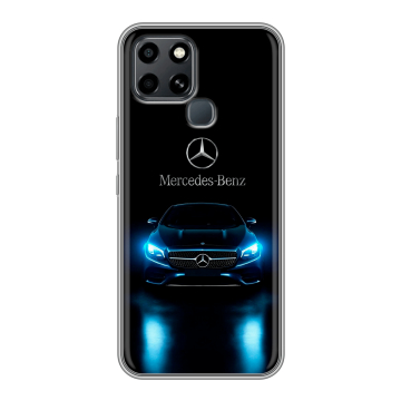 Силиконовый чехол на Infinix Smart 6 с принтом Mercedes Мерседес