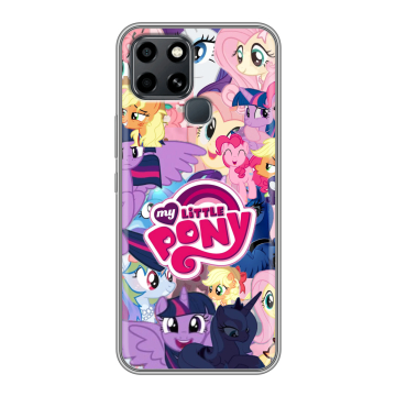 Силиконовый чехол на Infinix Smart 6 с принтом My little pony Дружба чудо