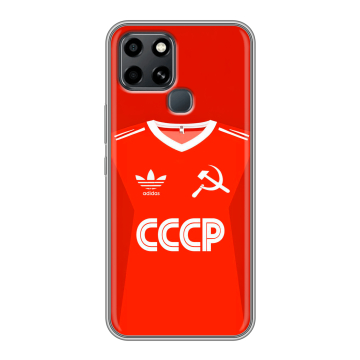 Силиконовый чехол на Infinix Smart 6 с принтом Флаг Герб СССР