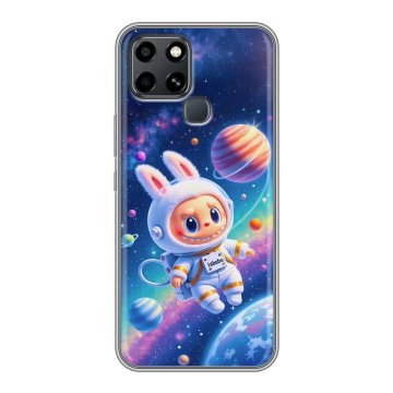 Силиконовый чехол на Infinix Smart 6 с принтом Labubu Лабубу Силиконовый чехол на Infinix Smart 6 с принтом Labubu Лабубу