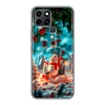 Силиконовый чехол на Infinix Smart 6 с принтом Новый год