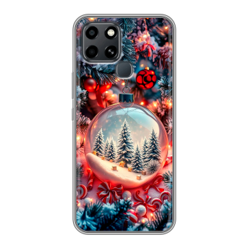 Силиконовый чехол на Infinix Smart 6 с принтом Новый год