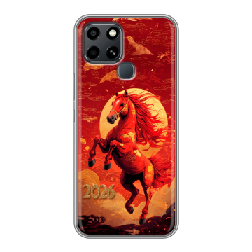 Силиконовый чехол на Infinix Smart 6 с принтом Новый год