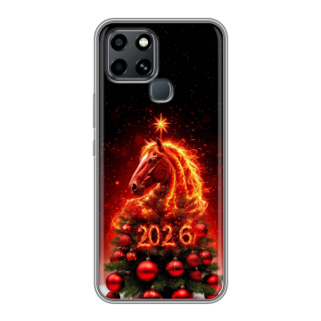Силиконовый чехол на Infinix Smart 6 с принтом Новый год