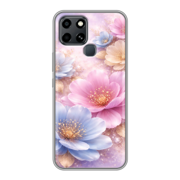 Силиконовый чехол на Infinix Smart 6 с принтом женский
