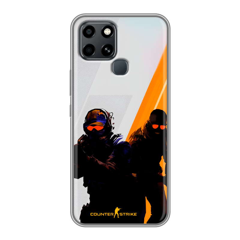 Силиконовый противоударный чехол на Infinix Smart 6 с принтом Контер страйк Counter strike Силиконовый противоударный чехол на Infinix Smart 6 с принтом Контер страйк Counter strike