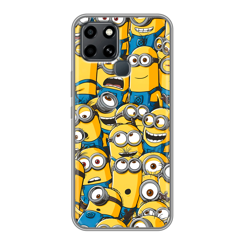 Силиконовый чехол на Infinix Smart 6 с принтом Миньоны Силиконовый чехол на Infinix Smart 6 с принтом Миньоны
