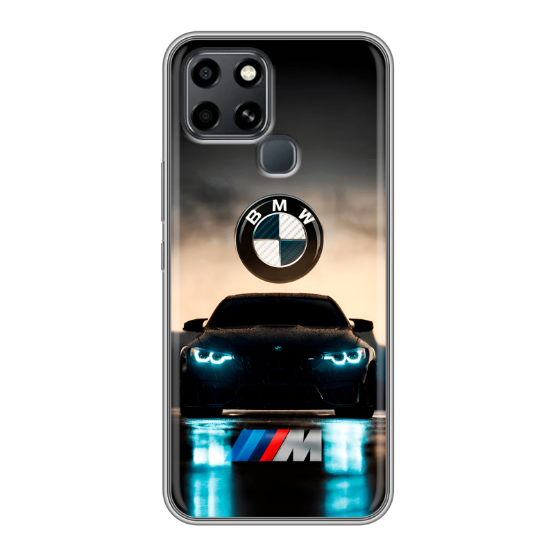 Силиконовый чехол на Infinix Smart 6 с принтом БМВ BMW Силиконовый чехол на Infinix Smart 6 с принтом БМВ BMW