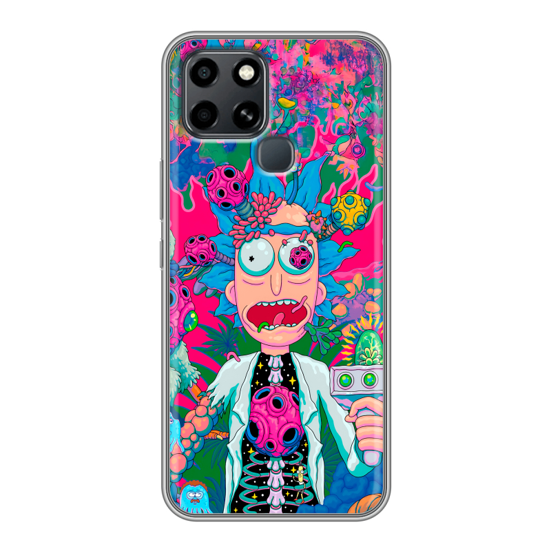 Силиконовый чехол на Infinix Smart 6 с принтом Рик и Морти Rick Morty Силиконовый чехол на Infinix Smart 6 с принтом Рик и Морти Rick Morty
