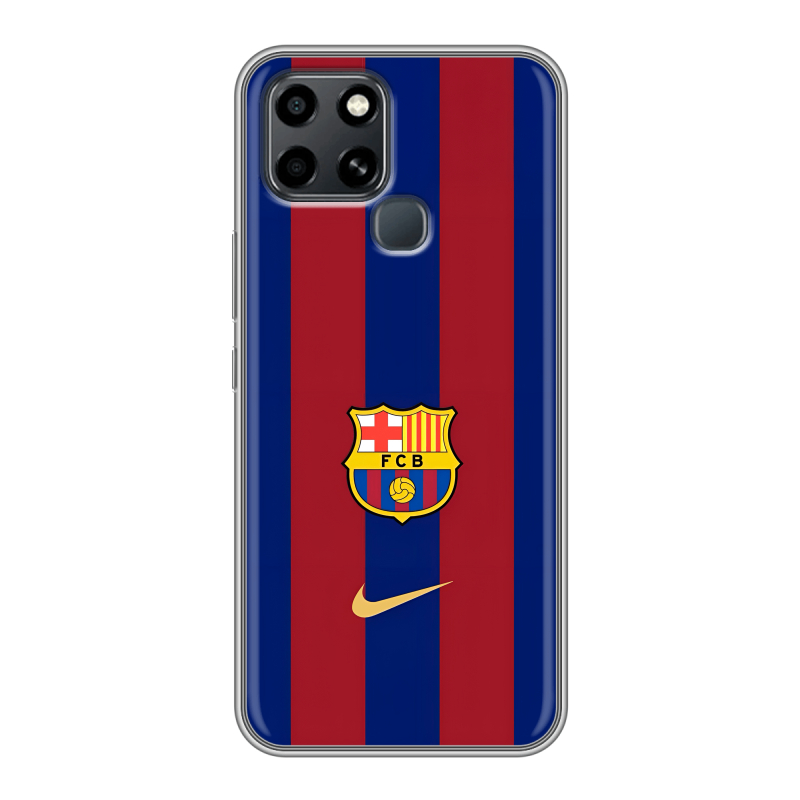 Силиконовый противоударный чехол на Infinix Smart 6 с принтом Барселона Barcelona Силиконовый противоударный чехол на Infinix Smart 6 с принтом Барселона Barcelona