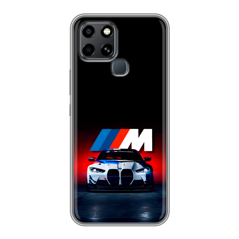 Силиконовый противоударный чехол на Infinix Smart 6 с принтом БМВ BMW Силиконовый противоударный чехол на Infinix Smart 6 с принтом БМВ BMW