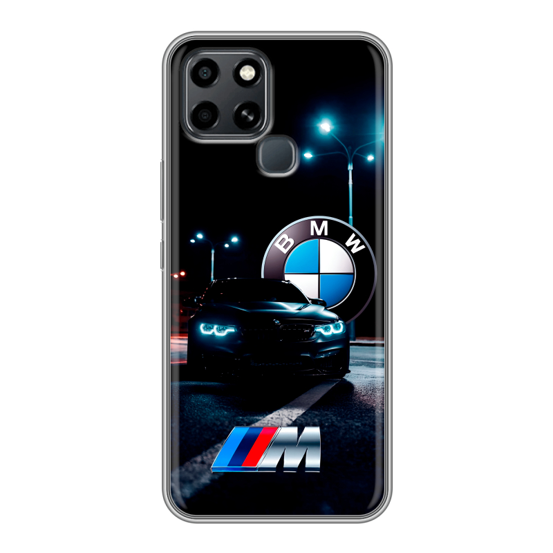 Силиконовый чехол на Infinix Smart 6 с принтом БМВ BMW Силиконовый чехол на Infinix Smart 6 с принтом БМВ BMW