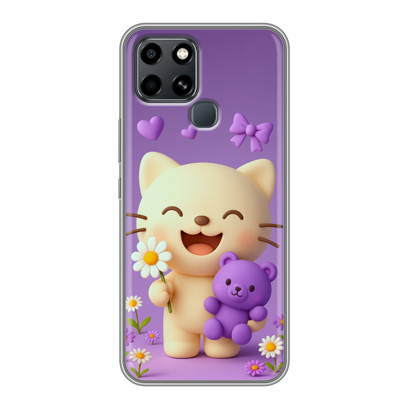 Силиконовый чехол на Infinix Smart 6 с принтом для девочек Силиконовый чехол на Infinix Smart 6 с принтом для девочек