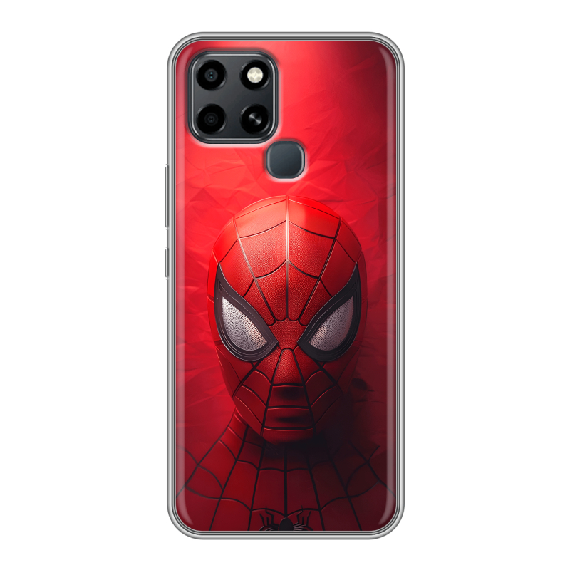 Силиконовый противоударный чехол на Infinix Smart 6 с принтом Spiderman Человек паук Силиконовый противоударный чехол на Infinix Smart 6 с принтом Spiderman Человек паук