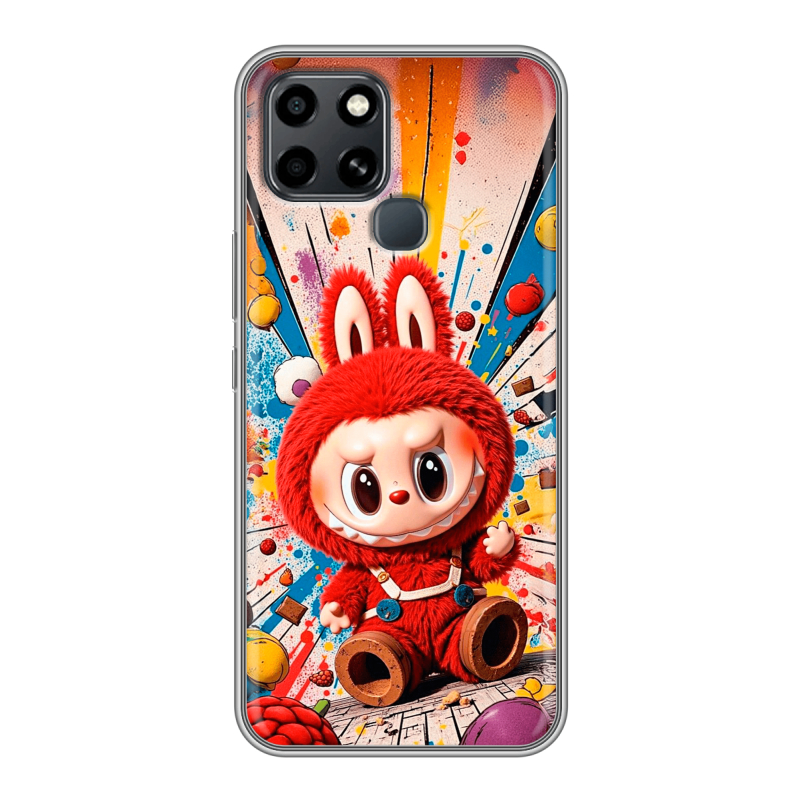 Силиконовый чехол на Infinix Smart 6 с принтом Labubu Лабубу Силиконовый чехол на Infinix Smart 6 с принтом Labubu Лабубу