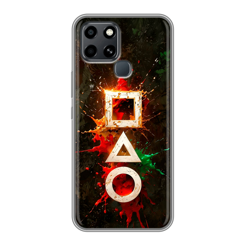 Силиконовый противоударный чехол на Infinix Smart 6 с принтом Squid Game Игра кальмара Силиконовый противоударный чехол на Infinix Smart 6 с принтом Squid Game Игра кальмара
