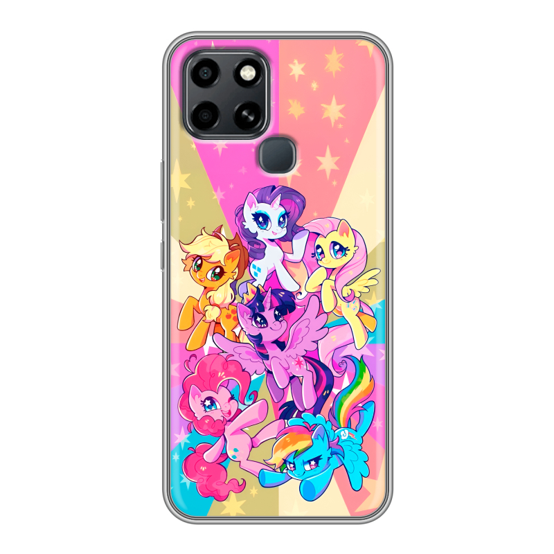 Силиконовый чехол на Infinix Smart 6 с принтом My little pony Дружба чудо Силиконовый чехол на Infinix Smart 6 с принтом My little pony Дружба чудо
