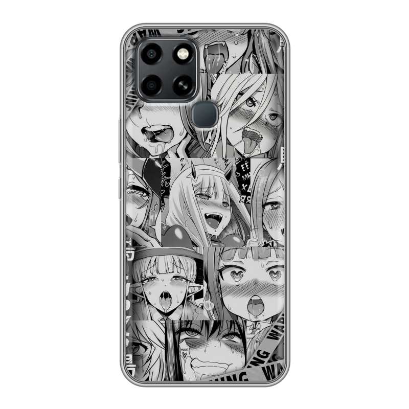 Силиконовый чехол на Infinix Smart 6 с принтом Ahegao Ахегао Аниме Силиконовый чехол на Infinix Smart 6 с принтом Ahegao Ахегао Аниме