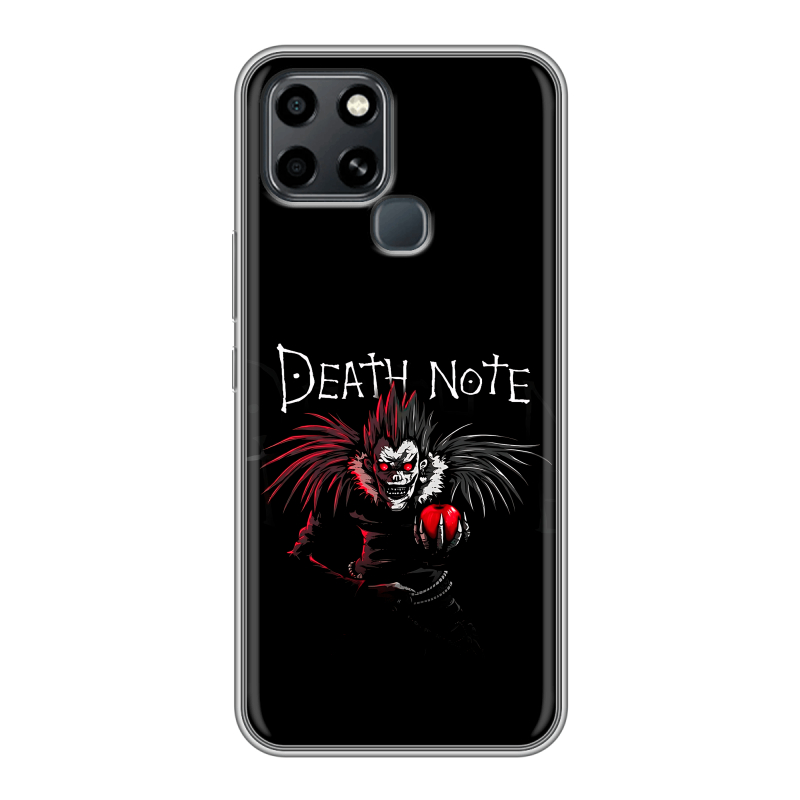 Силиконовый чехол на Infinix Smart 6 с принтом Death note Тетрадь смерти Силиконовый чехол на Infinix Smart 6 с принтом Death note Тетрадь смерти