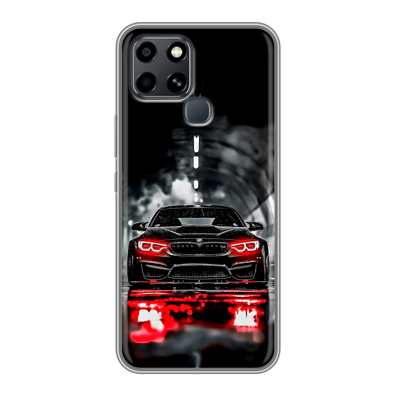 Силиконовый противоударный чехол на Infinix Smart 6 с принтом BMW БМВ Силиконовый противоударный чехол на Infinix Smart 6 с принтом BMW БМВ