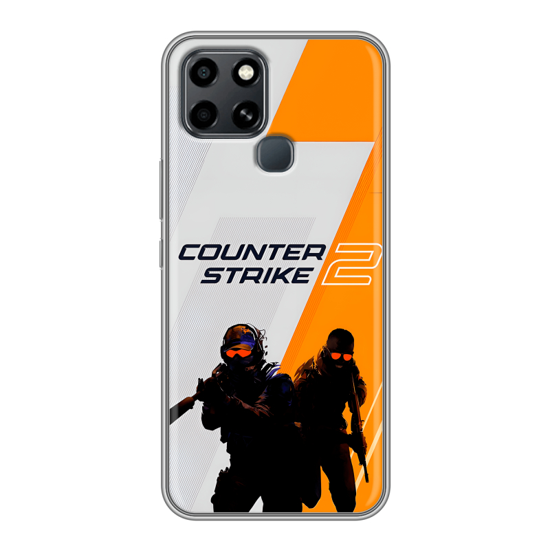 Силиконовый противоударный чехол на Infinix Smart 6 с принтом Counter Strike Силиконовый противоударный чехол на Infinix Smart 6 с принтом Counter Strike