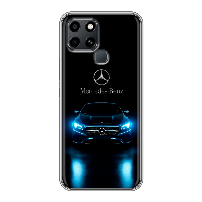 Силиконовый противоударный чехол на Infinix Smart 6 с принтом Mercedes Мерседес Силиконовый противоударный чехол на Infinix Smart 6 с принтом Mercedes Мерседес