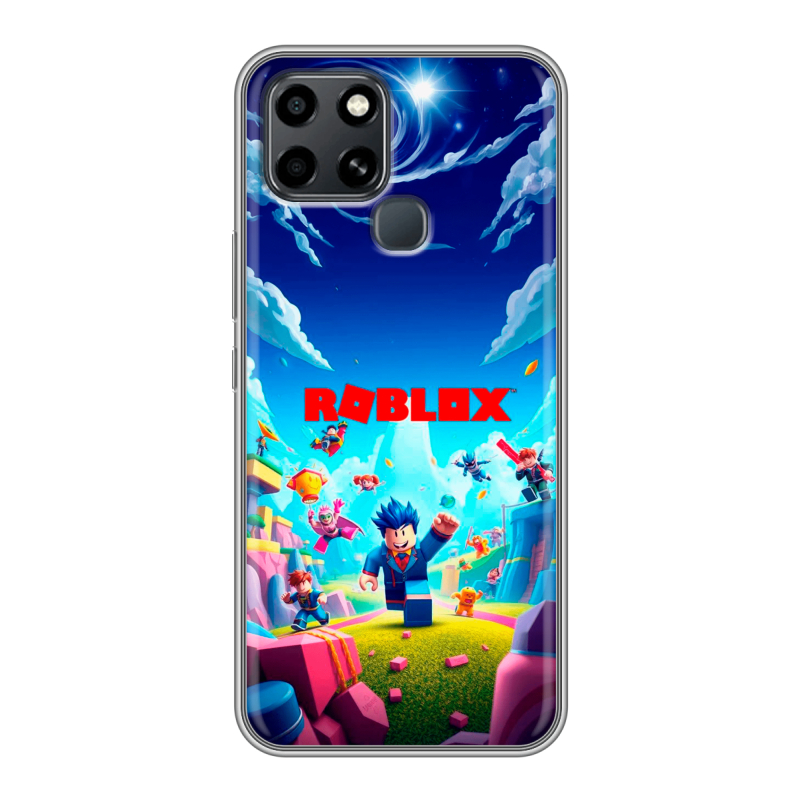 Силиконовый чехол на Infinix Smart 6 с принтом Roblox Роблокс Силиконовый чехол на Infinix Smart 6 с принтом Roblox Роблокс