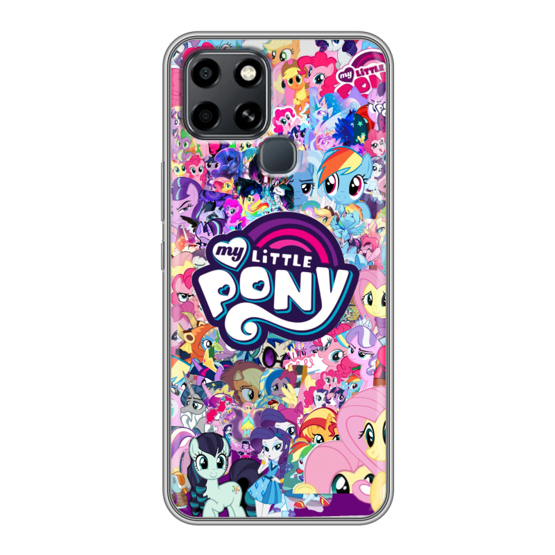 Силиконовый чехол на Infinix Smart 6 с принтом My little pony Дружба чудо Силиконовый чехол на Infinix Smart 6 с принтом My little pony Дружба чудо