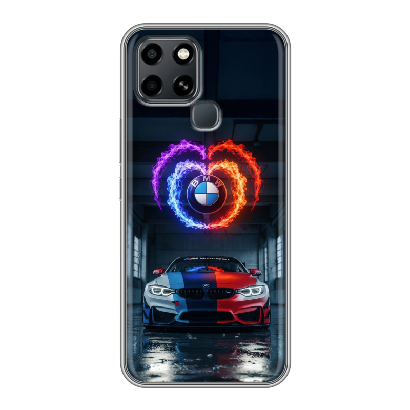 Силиконовый чехол на Infinix Smart 6 с принтом BMW БМВ Силиконовый чехол на Infinix Smart 6 с принтом BMW БМВ