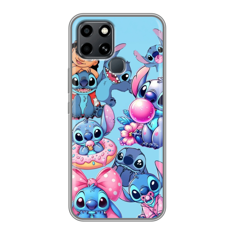 Силиконовый чехол на Infinix Smart 6 с принтом Лило и Стич Силиконовый чехол на Infinix Smart 6 с принтом Лило и Стич