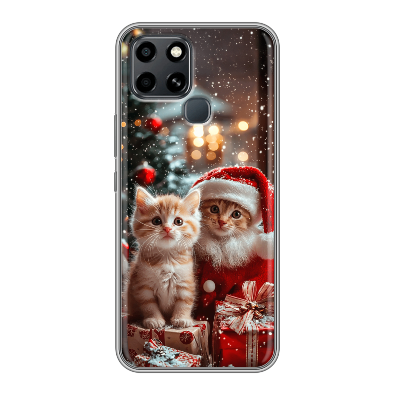 Силиконовый чехол на Infinix Smart 6 с принтом Новый год Силиконовый чехол на Infinix Smart 6 с принтом Новый год