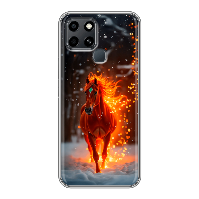 Силиконовый чехол на Infinix Smart 6 с принтом Новый год Силиконовый чехол на Infinix Smart 6 с принтом Новый год