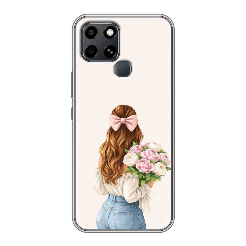 Силиконовый чехол на Infinix Smart 6 с принтом женский Силиконовый чехол на Infinix Smart 6 с принтом женский