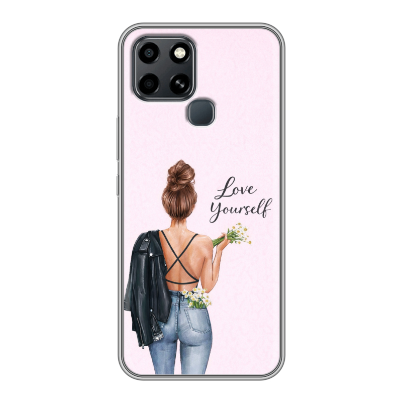 Силиконовый чехол на Infinix Smart 6 с принтом женский Силиконовый чехол на Infinix Smart 6 с принтом женский