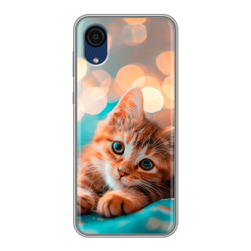 Силиконовый чехол на Samsung Galaxy A03 Core с принтом котик Силиконовый чехол на Samsung Galaxy A03 Core с принтом котик